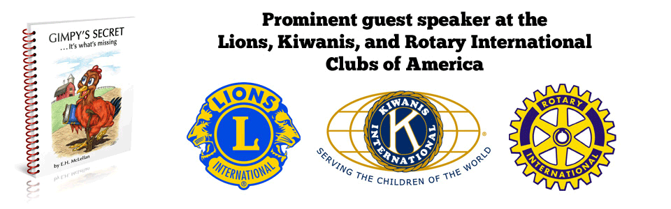 Prominent guest speaker at the Lions, Kiwanis, and Rotary International Clubs of America